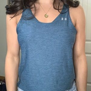 Blue under armour workout tank